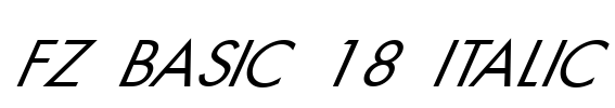 FZ BASIC 18 ITALIC Font Image