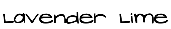 Lavender Lime Font Image