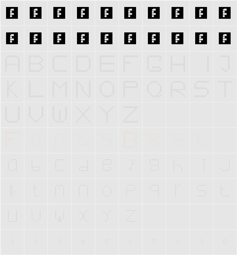 Number 1 Character Map