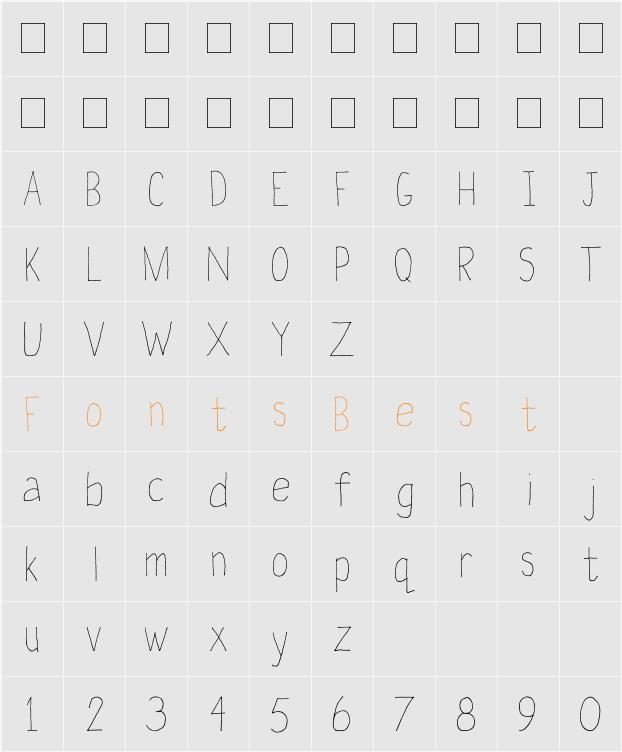 Later On Character Map