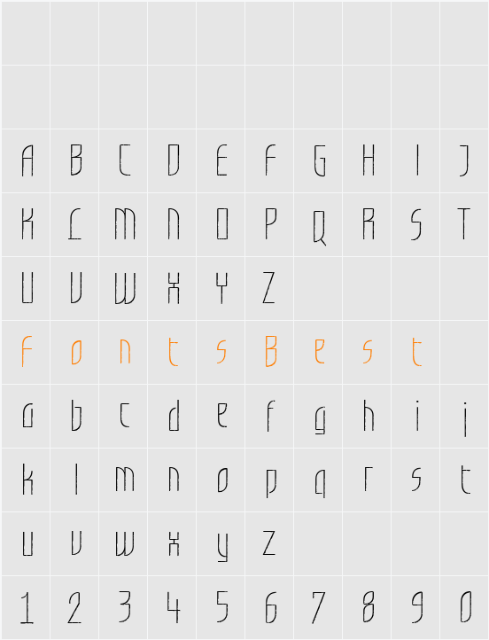 GrafiloneLLLight Character Map