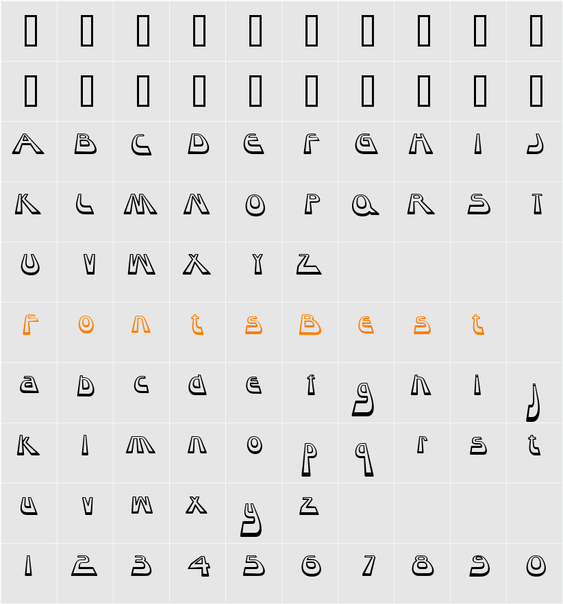 Layaway Character Map