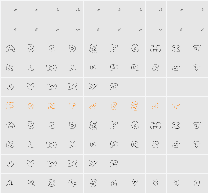 GhostClouds Character Map
