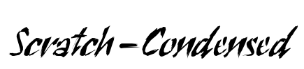 Scratch-Condensed Font Image