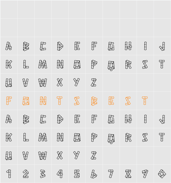 Hanalei Character Map