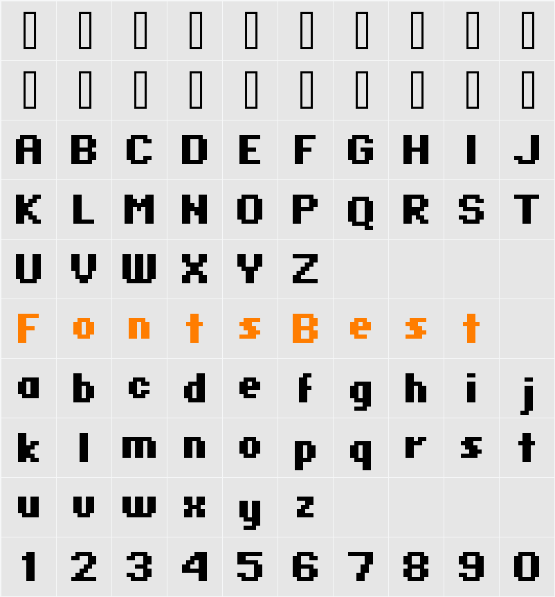 standard 07_65 Character Map