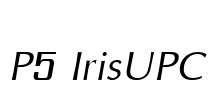 P5 IrisUPC Font Image