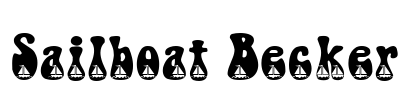Sailboat Becker Font Image