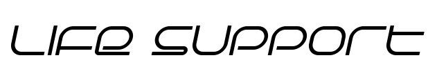 Life Support Font Image