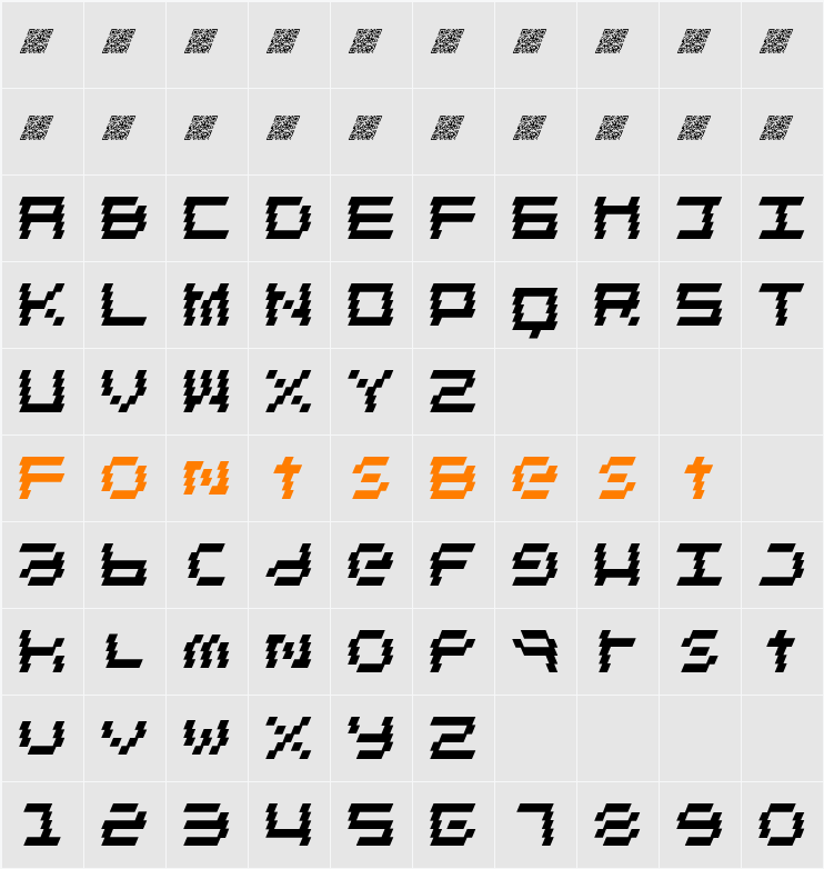 ElectroHouse Character Map