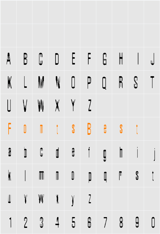 Dublux Raw Character Map