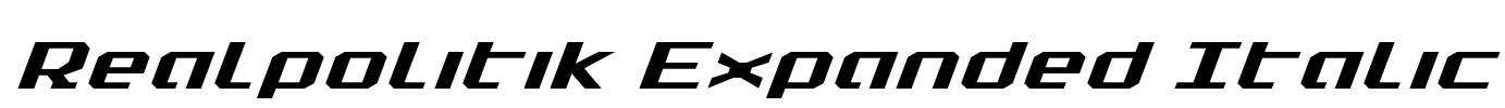 Realpolitik Expanded Italic Font Image