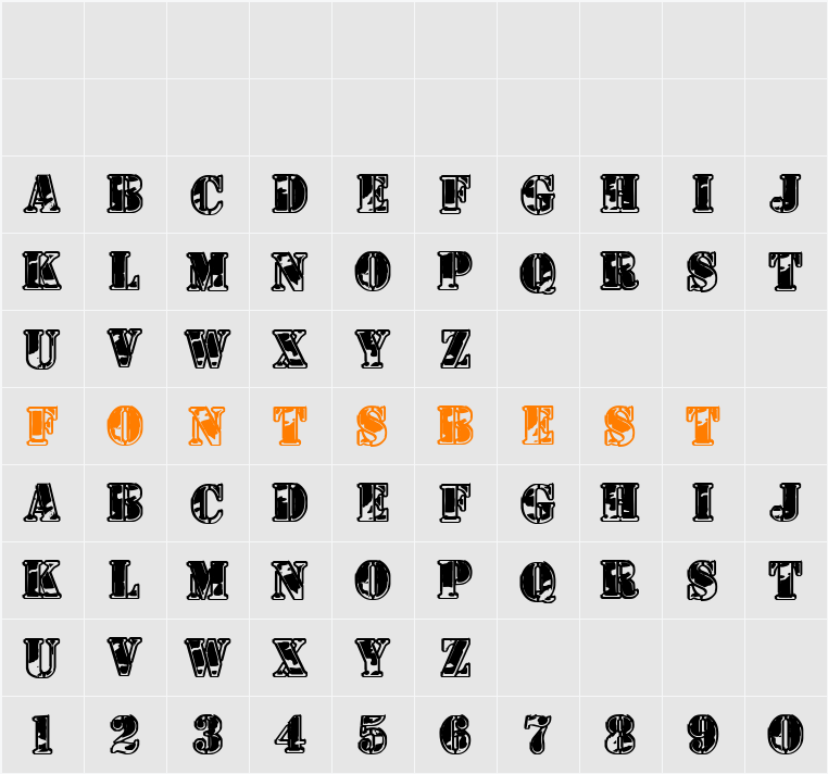 1st Cav II Character Map
