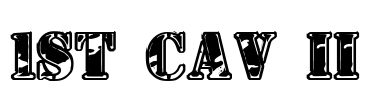 1st Cav II Font Image