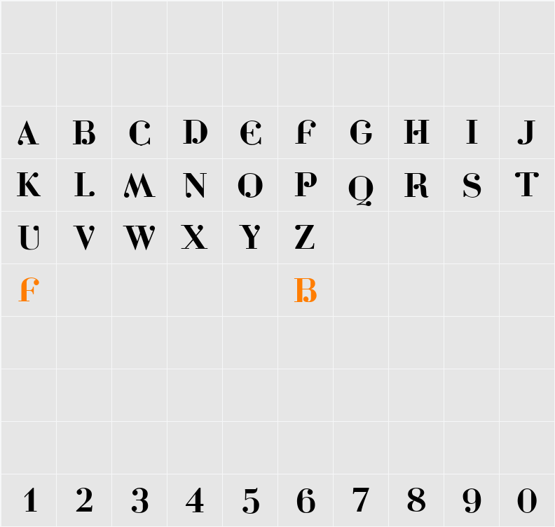 DottyDotBg Character Map