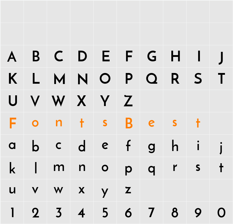 Josefin Sans Character Map