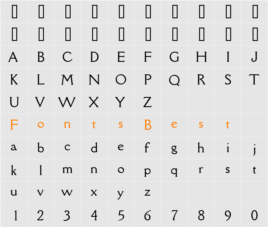 00209 Character Map