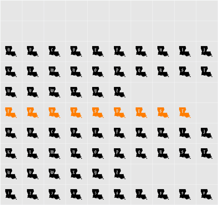 pf_la Character Map