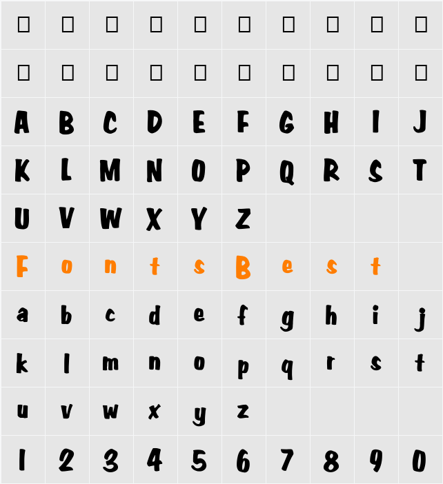 FZ BASIC 3 Character Map