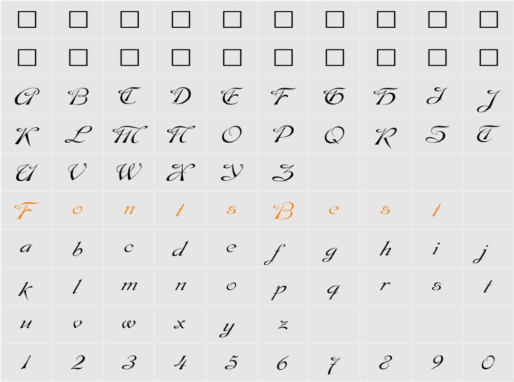 Dobkin Wd Character Map