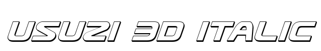 Usuzi 3D Italic Font Image