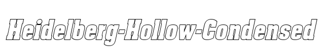 Heidelberg-Hollow-Condensed Font Image