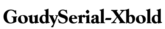 GoudySerial-Xbold Font Image