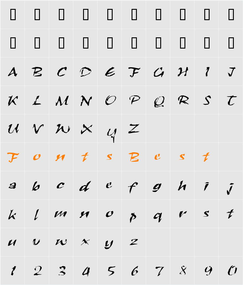 Scratch-Extended Character Map