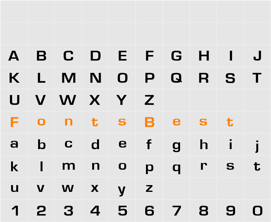 GardenwayExt-Bo Character Map