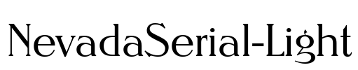 NevadaSerial-Light Font Image