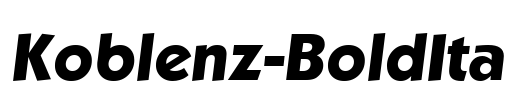 Koblenz-BoldIta Font Image