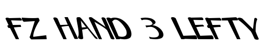 FZ HAND 3 LEFTY Font Image