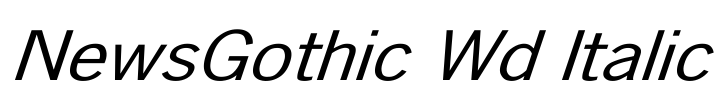 NewsGothic Wd Italic