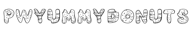 PWYummyDonuts Font Image