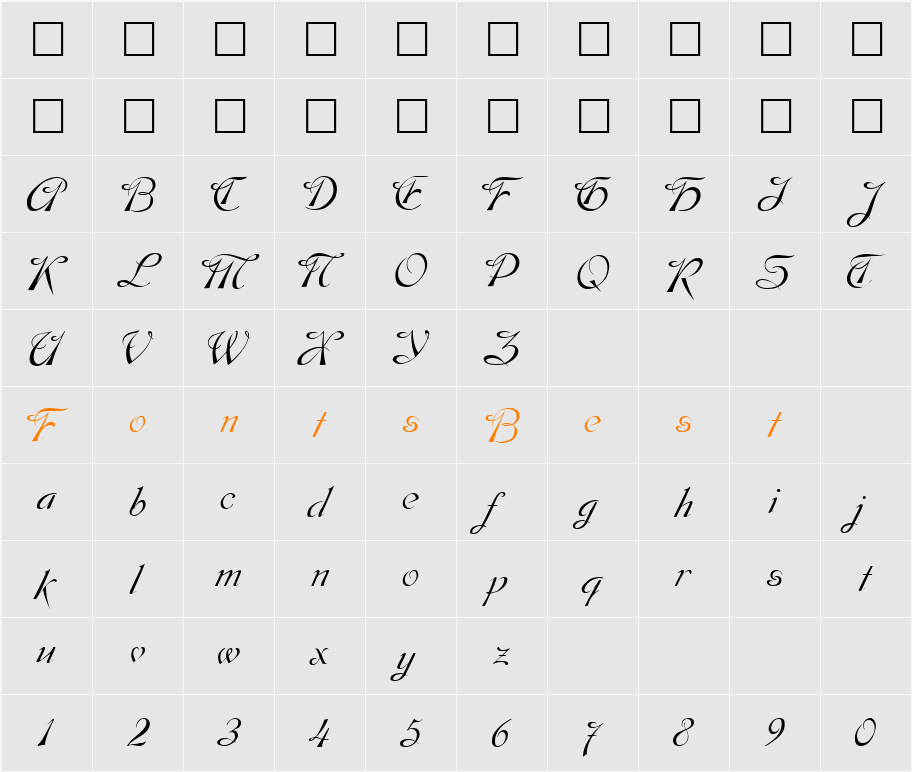 Dobkin Character Map