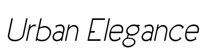 Urban Elegance Font Image