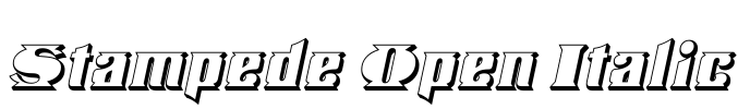 Stampede Open Italic Font Image