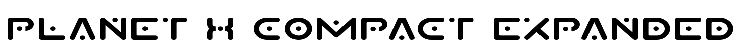 Planet X Compact Expanded Font Image