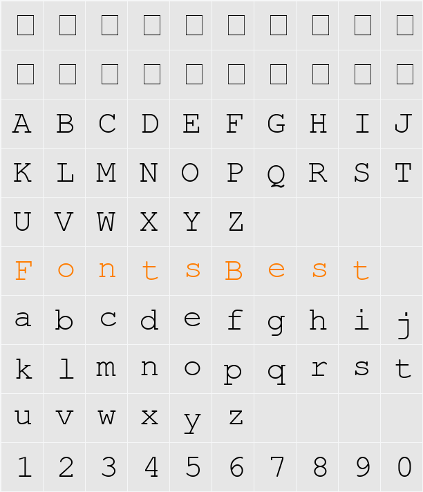 Kuriero Esperanto Character Map