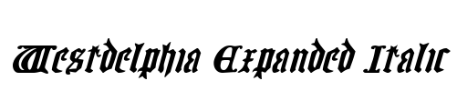 Westdelphia Expanded Italic