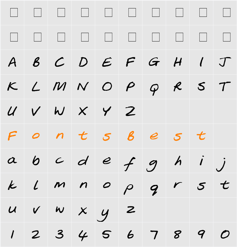 Soozle Character Map