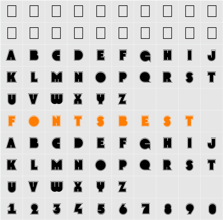 a_GrotoGr Character Map