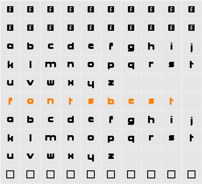 Proudance Character Map
