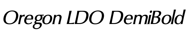 Oregon LDO DemiBold Font Image