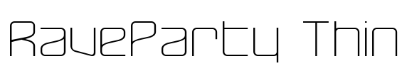 RaveParty Thin Font Image