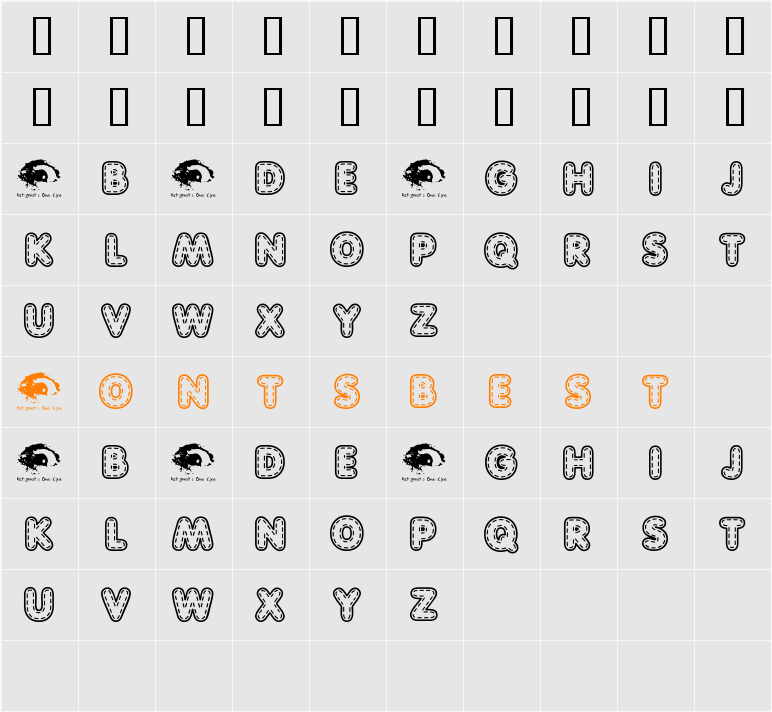 QuiltedTrial Character Map