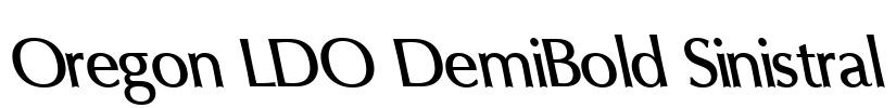Oregon LDO DemiBold Sinistral Font Image