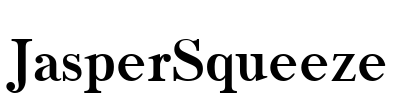 JasperSqueeze Font Image