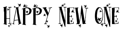 Happy New One Font Image