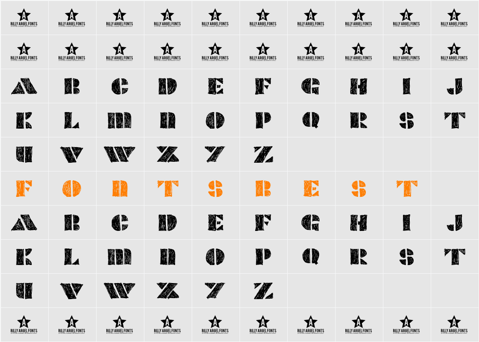 POPCORN SKETCH Character Map